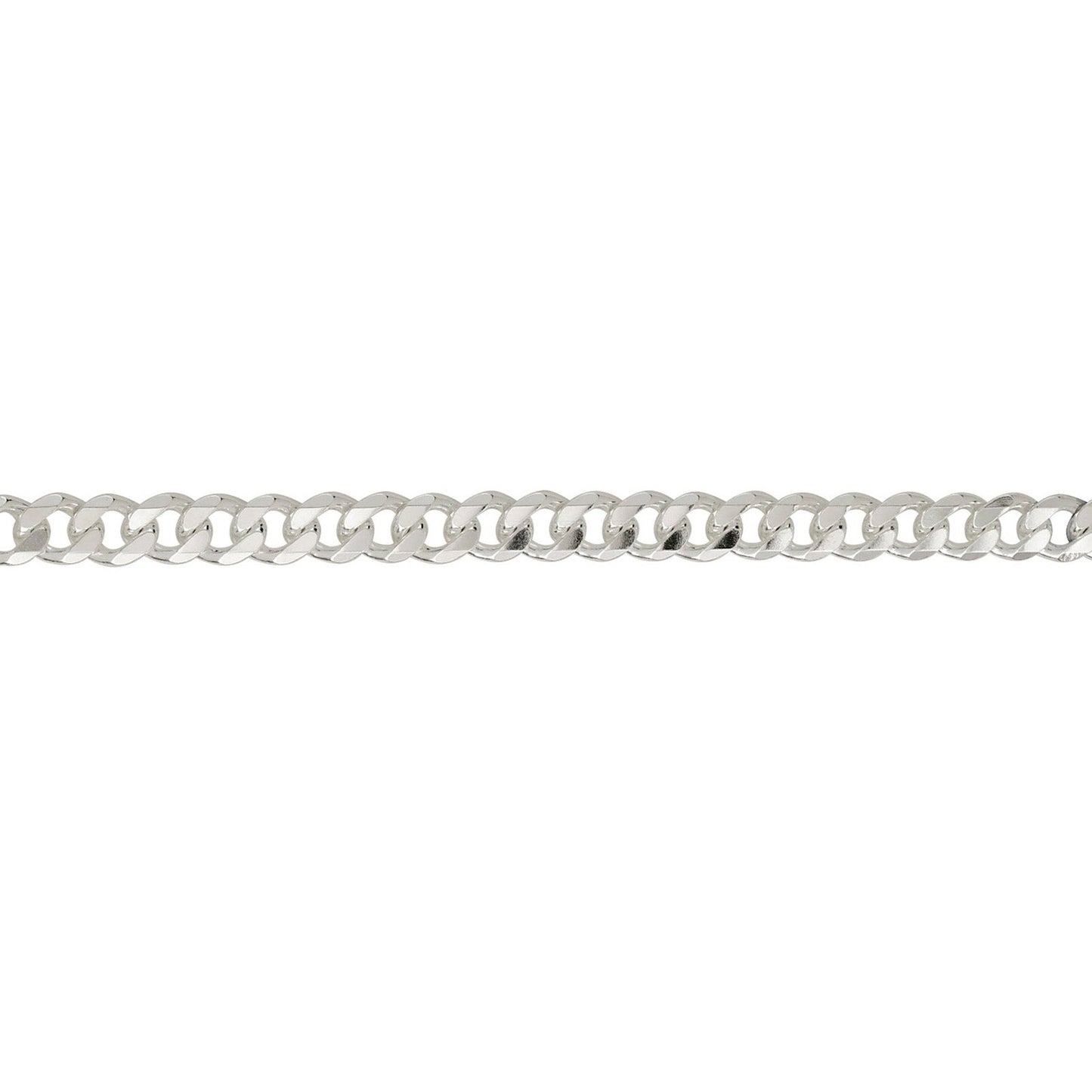 Gents Silver metric curb chain