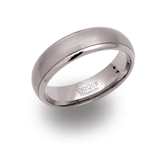 Gents 6mm Titanium Ring