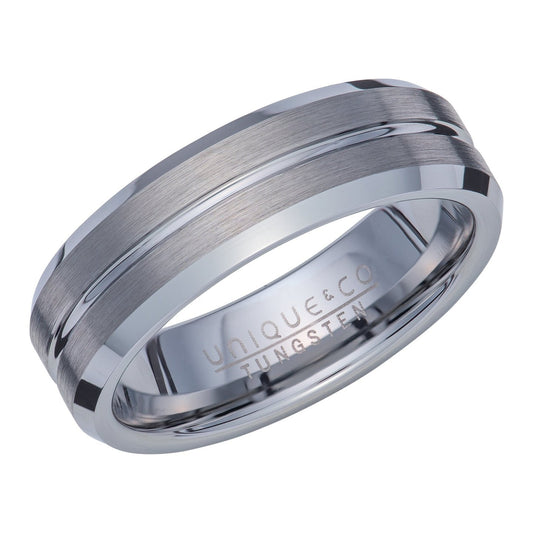 Gents 7mm Tungsten carbide Ring