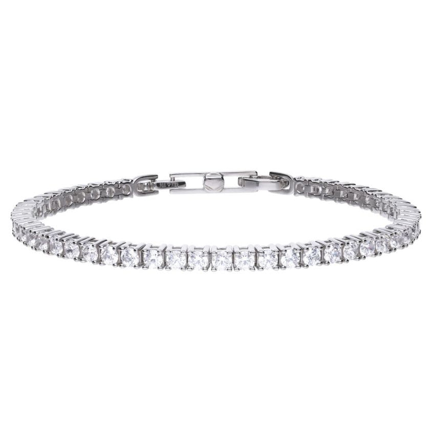 Diamonfire Silver And Cubic Zirconia Tennis Bracelet.
