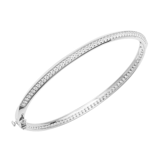 Fiorelli silver and cubic zirconia bangle