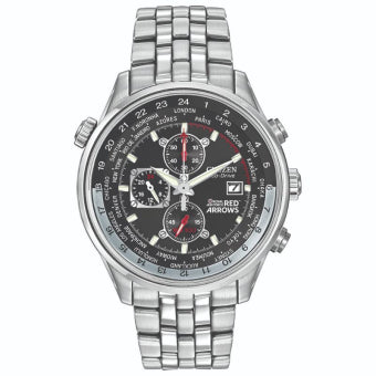 Gents Citizen Eco-drive Red Arrows bracelet watch.