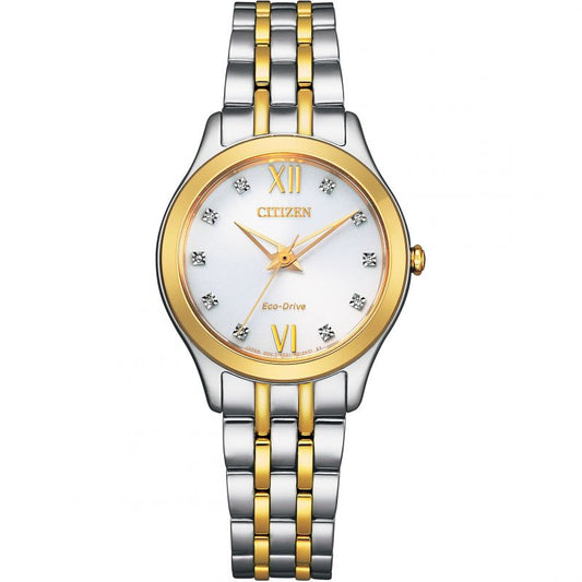 Ladies Citizen eco-drive Silhouette Diamond watch.