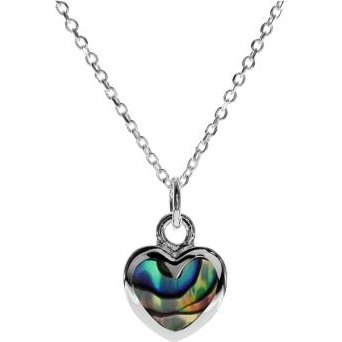 Silver and Paua Shell heart pendant.