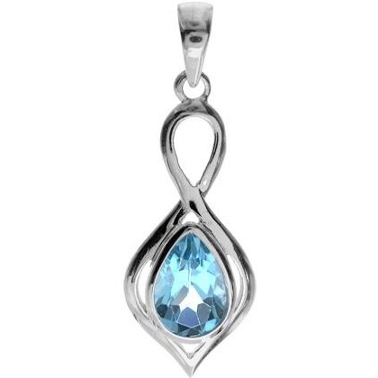 Silver and Blue Topaz pendant.