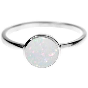 Silver and Opalique Ring.