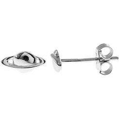 Silver Planet Stud Earrings.