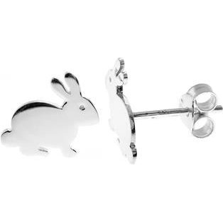 Silver Rabbit Stud Earrings.