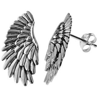 Silver Wing Stud Earrings