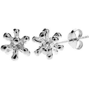 Silver Knobbly Design Stud Earrings.