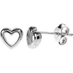 Silver Heart Stud Earrings.