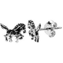 Silver Horse Stud Earrings.