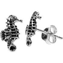 Silver Seahorse Stud Earrings.
