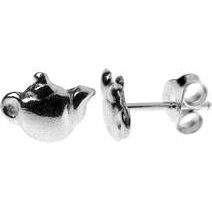 Silver Teapot Stud Earrings