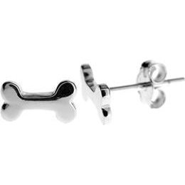 Silver Bone Stud Earrings.
