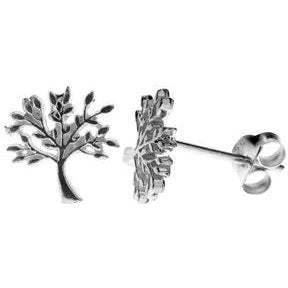 Silver Tree Stud Earrings