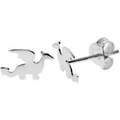 Silver Dragon Stud Earrings.