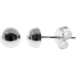 Silver Domed Stud Earrings.