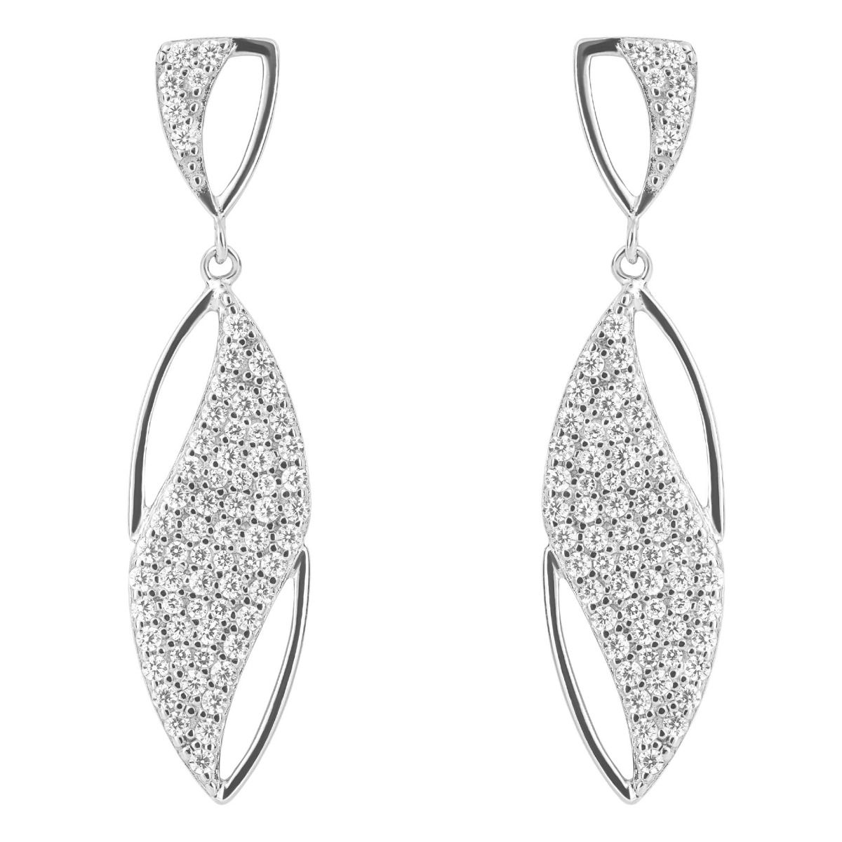 Fiorelli silver and cubic zirconia wave marquise drop earrings
