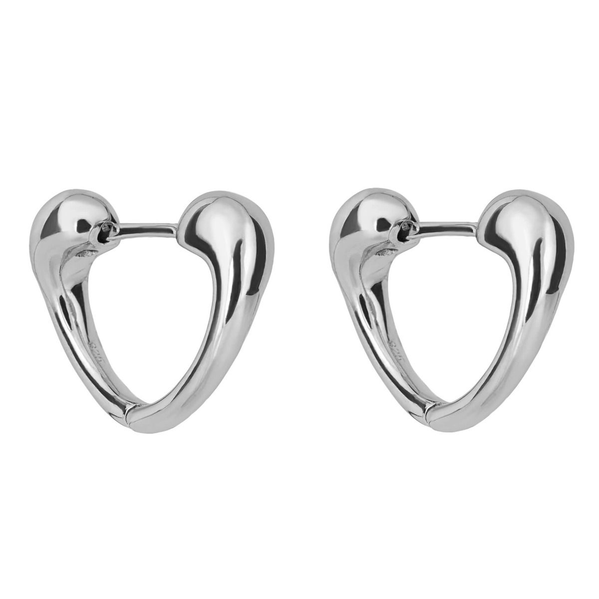 Fiorelli silver heart hoop earrings