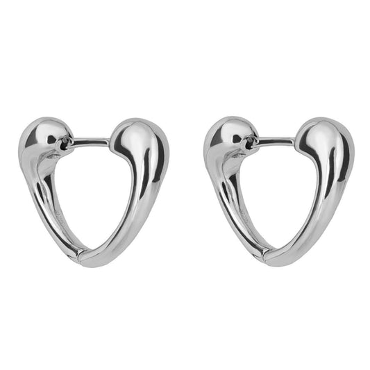 Fiorelli silver heart hoop earrings
