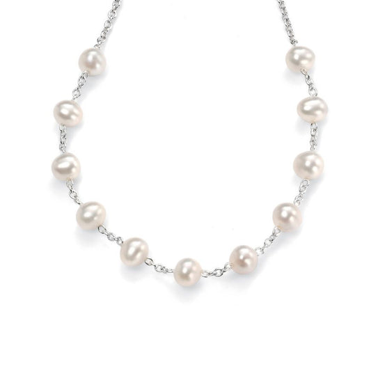 Silver And Freshwater Pearl Necklace