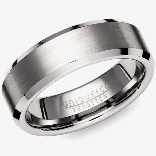 Gents 7mm tungsten ring