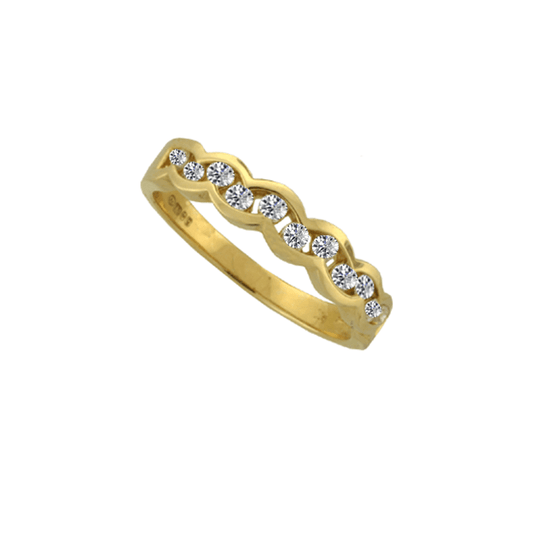 9ct Yellow Gold and Diamond Adulation Ring.