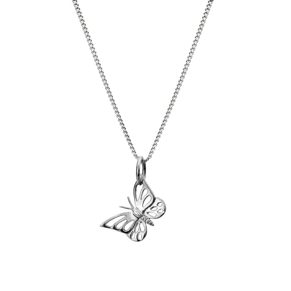silver small butterfly pendant