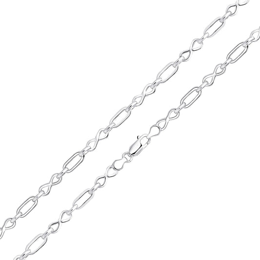 Silver Infinity Link Bracelet.