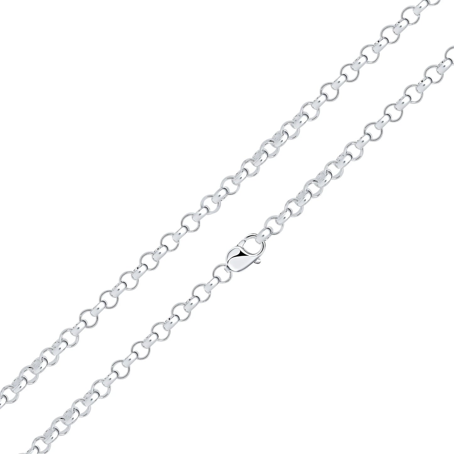 Silver 6mm Handmade Round Belcher Chain bracelet