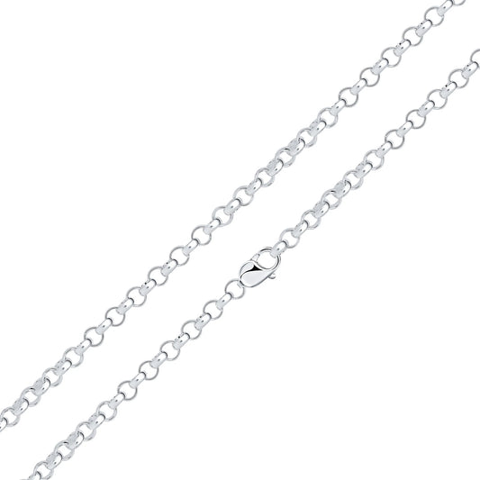 Silver 6mm Handmade Round Belcher Chain bracelet
