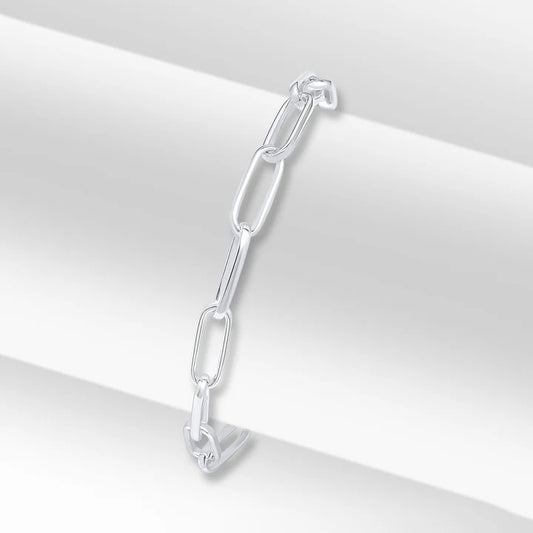 Silver Paper Link Bracelet