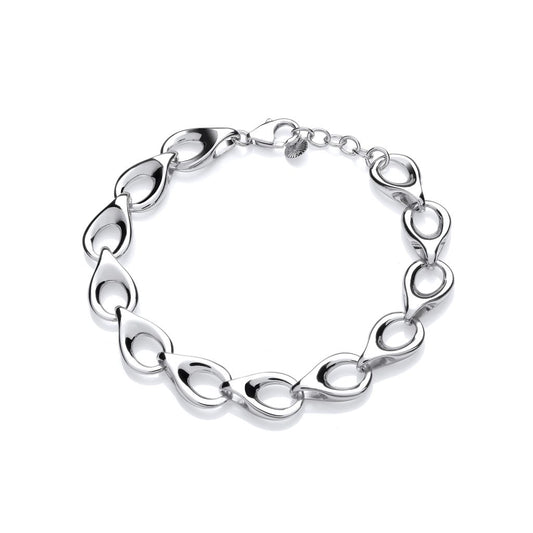 Silver Graceful Loops Bracelet