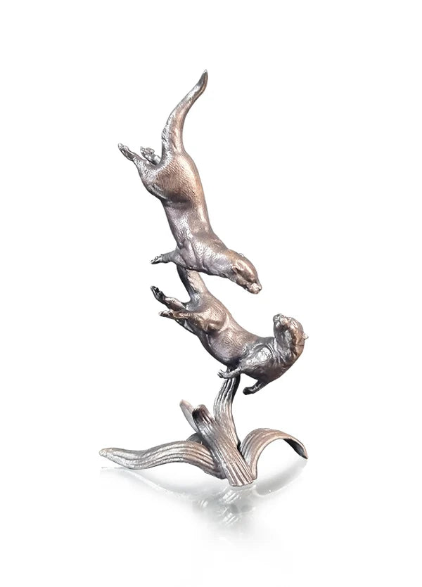 Otter Pair Bronze