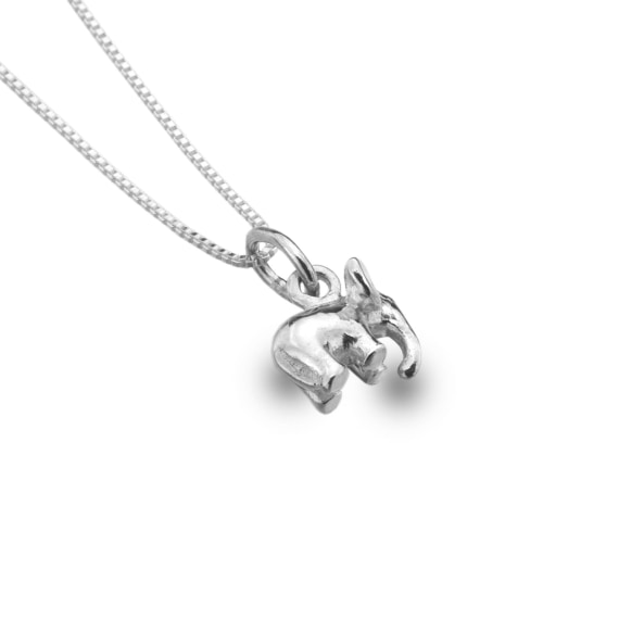 silver small elephant pendant