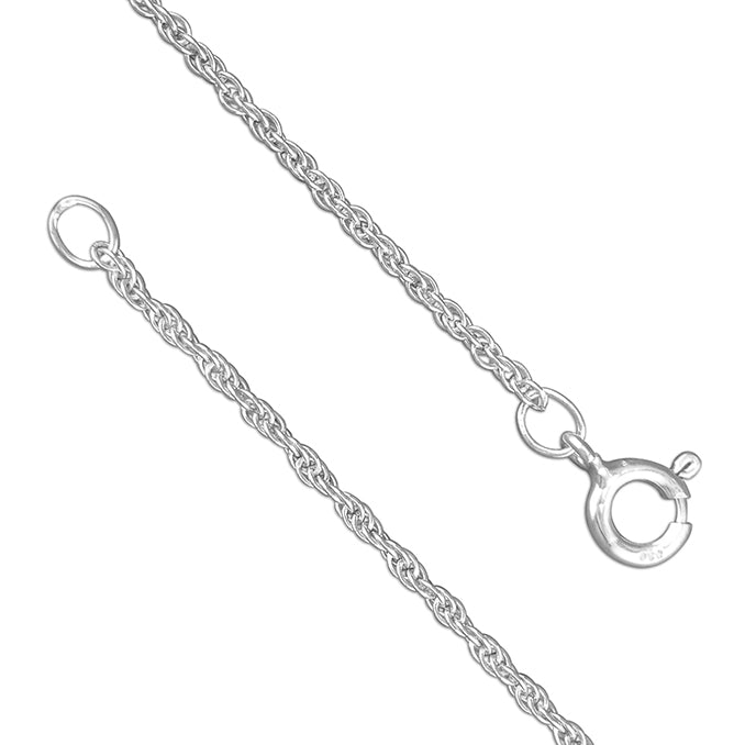 Silver light prince of wales chain 18"
