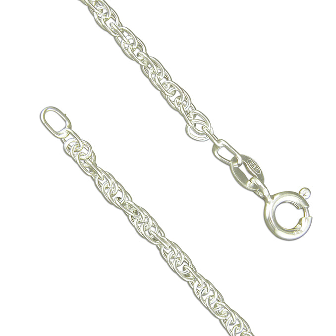 Silver medium prince of wales chain 18"