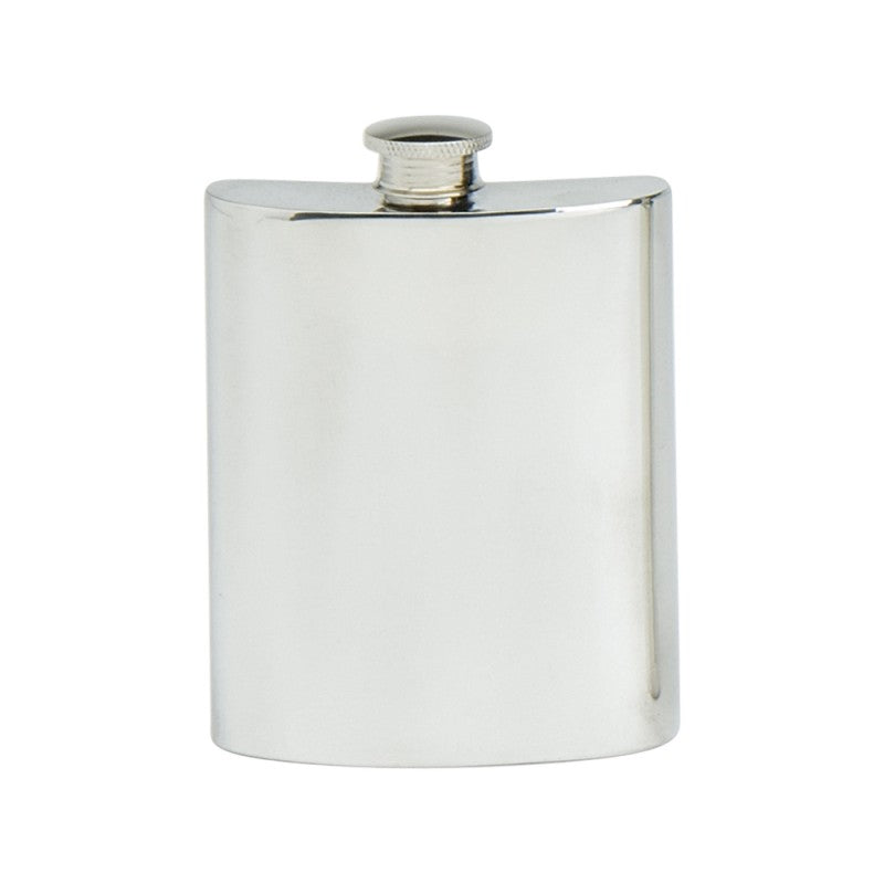 Plain Pewter hip flask 4oz