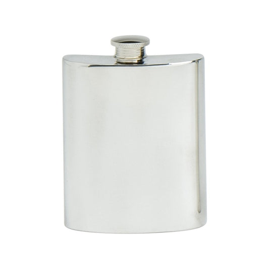 Plain Pewter hip flask 4oz