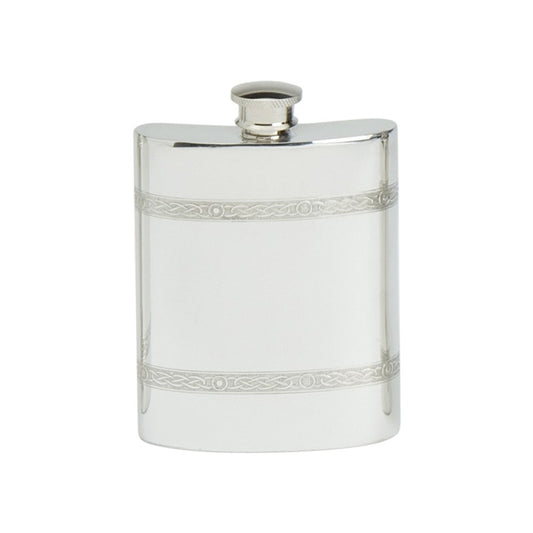 Celtic Wire Pewter hip flask 4oz
