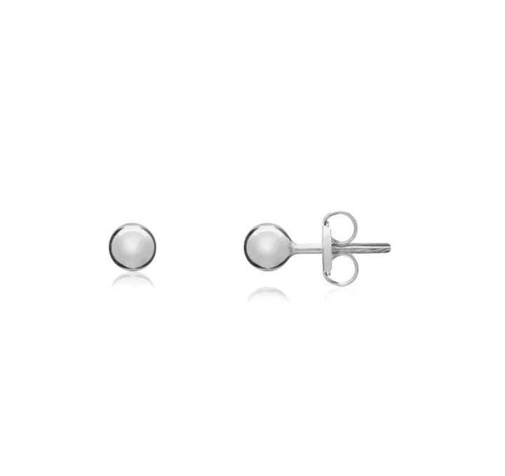 9CT White Gold ball stud earrings 3mm