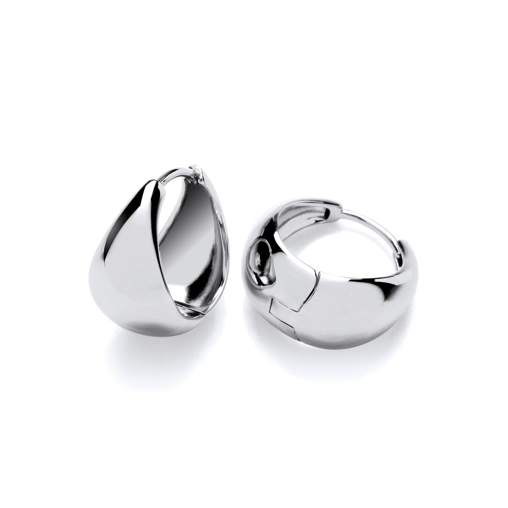 Silver Chunky Luxe Creole Earrings