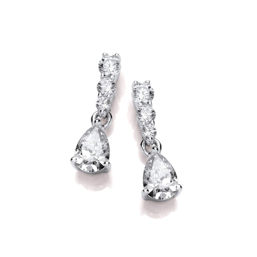 Silver & Cubic Zirconia Eternal Elegance Earrings