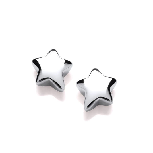 Silver Midnight Star Earrings