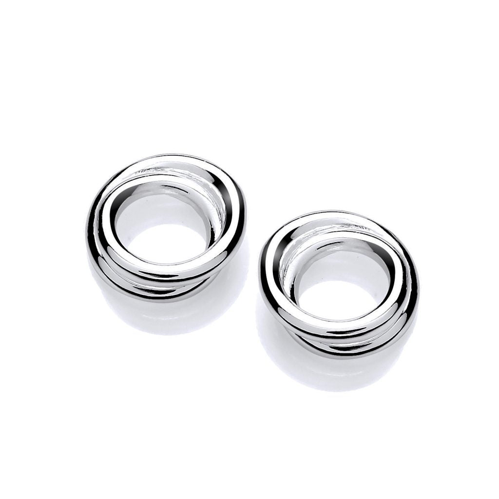 Silver Double Hoop Earrings