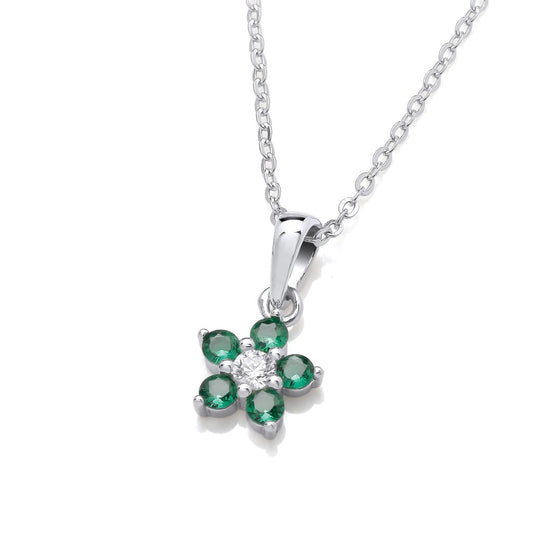 Silver & Cubic Zirconia Bloom Necklace