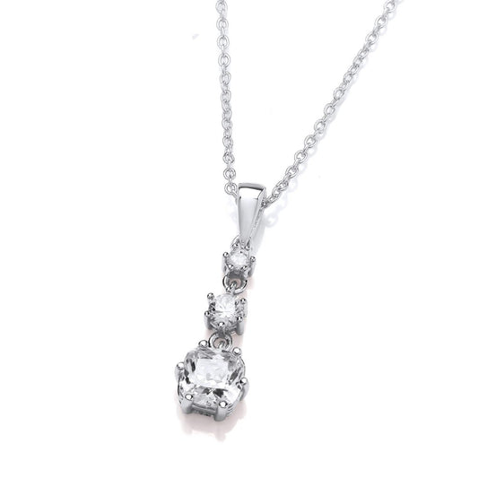 Silver & Cubic Zirconia enchantress necklace