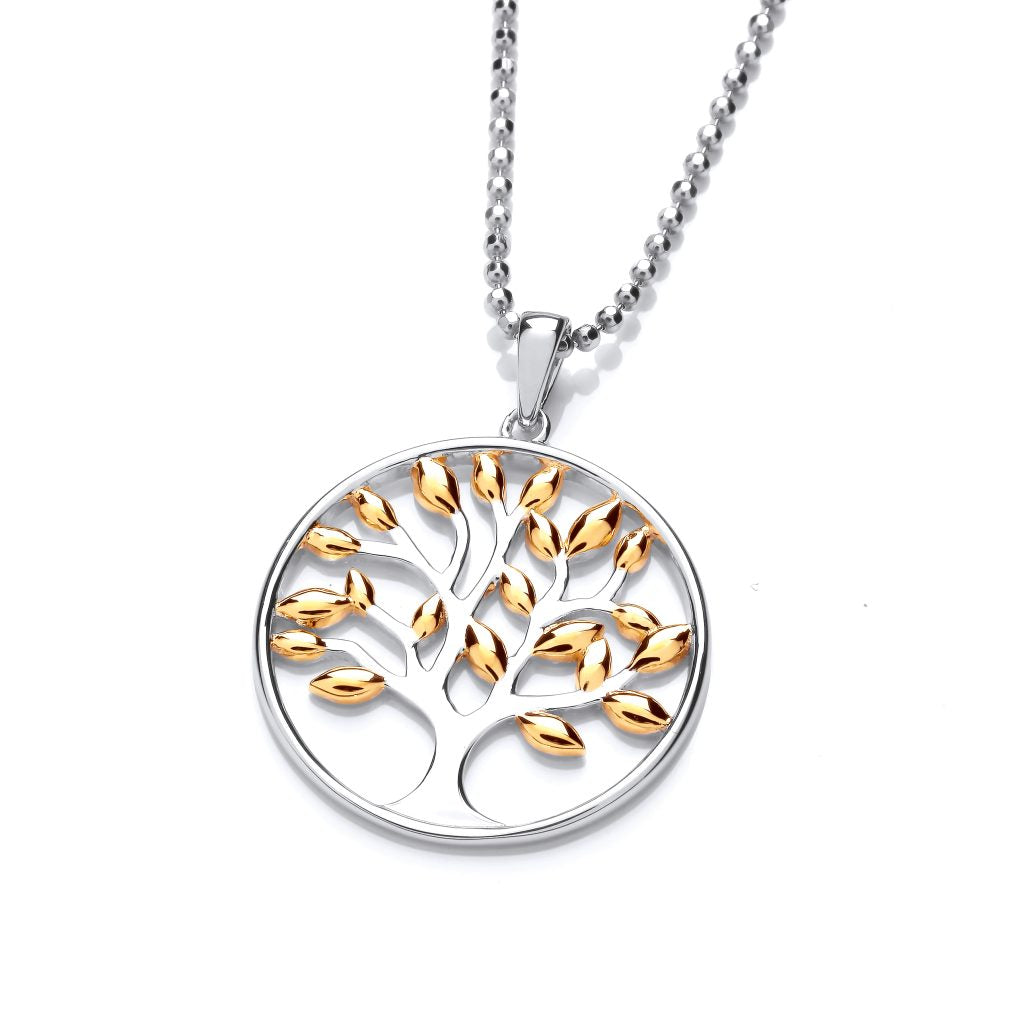 Silver & Gold detail Tree of Life Design pendant