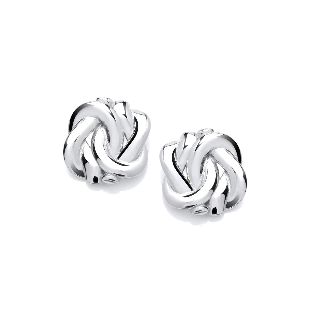 Silver Celtic Twist stud Earrings
